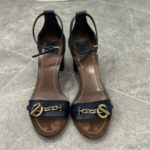Tory Burch navy blue sandals